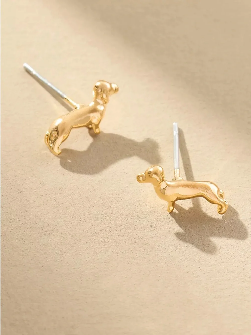 NWT Anthropologie Dachshund Icon Stud Earrings - Picture 2 of 3